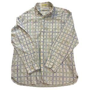 Tommy Bahama Shirt Mens Large Long Sleeve  Button Up Casual Plaid Multicolor